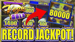 I JUST WON THE LARGEST JACKPOT EVER IN VEGAS GOLD HISTORY!