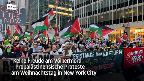 "Keine Freude am Völkermord" – Propalästinensische Proteste am Weihnachtstag in New York City