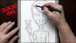 ASMR Coloring an Extra Terrestrial