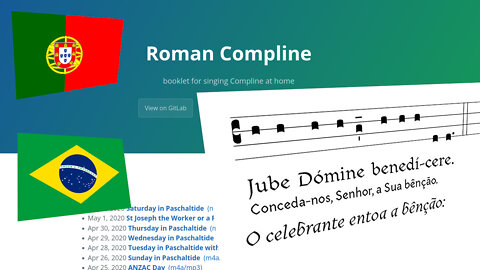 Making a Portuguese - Latin version of Roman Compline