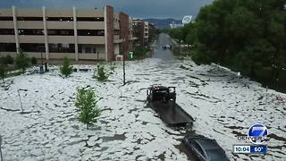 Fort Collins streets flooded with water, hail after quick-moving thunderstorm