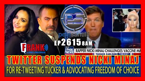 EP 2615 8AM TWITTER SUSPENDS NICKI MINAJ FOR RE TWEETING TUCKER ADVOCATING FREEDOM OF CHOICE"