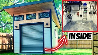 I Built the World's NICEST Shed! (Modern Shed Build Time Lapse)