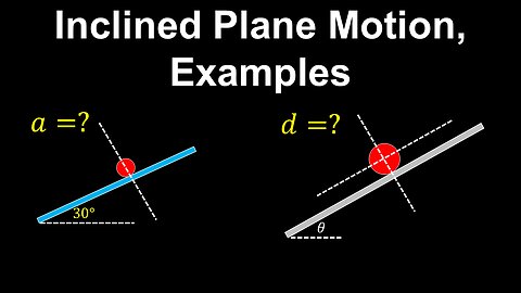 Inclined Planes, Motion, Frictionless, Examples - AP Physics C (Mechanics)