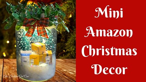 Christmas Crafts: Miniature Amazon Packages Christmas Decor | Free Mini Amazon Packages Printable