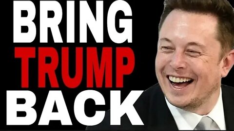 ELON MUSK IS READY TO BRING TRUMP BACK TO TWITTER