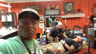 Getting tattoos…