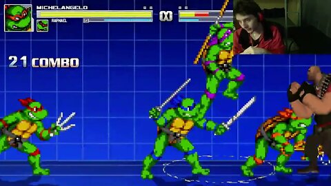 Teenage Mutant Ninja Turtles Characters (Leonardo And Raphael) VS The Heavy In A Battle In MUGEN