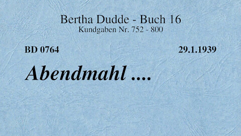 BD 0764 - ABENDMAHL ....