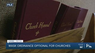 Mask ordinance optional for churches