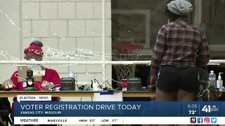 Voter registration drive today