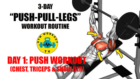 3-Day PPL Workout Routine. Day 1- Push Workout (Chest, Triceps, And Shoulders)