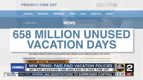 Employees get paid to take a vacation