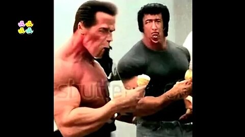 Arnold Schwarzenegger and Stallone Eating Ice Cream (AI) #arnoldschwarzenegger #stallone