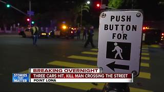 Man dies after being hit by 3 cars in Point Loma