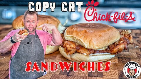 Fried Chicken Sandwiches - Copycat Chick-fil-a sandwiches on the Blackstone Griddle!
