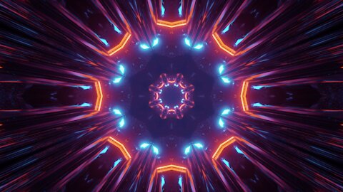 FREE background video | glowing sci-fi neon star tunnel dj loop