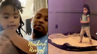 Carl Crawford's Daughter Deflates Daddy's Air Mattress With A Fork! 😱