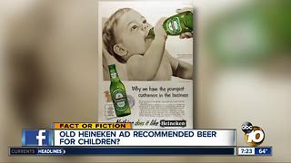 1950's ad recommended beer for babies?