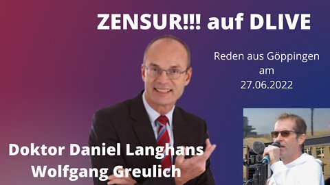 Von DLIVE zensierte Reden von Daniel Langhans und Wolfgang Greulich in Göppingen am 27.06.2002