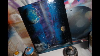 Blue Planet & Galaxy - Chamat Spray Art (S03 EP14)