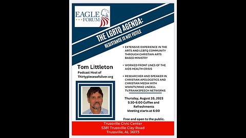 Eagle Forum. The LGBTQ Agenda - Rev Thomas Littleton
