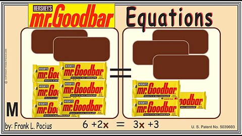 VISUAL mrGOODBAR 6+2x=3x+3 EQUATION _ SOLVING BASIC EQUATIONS _ SOLVING BASIC WORD PROBLEMS