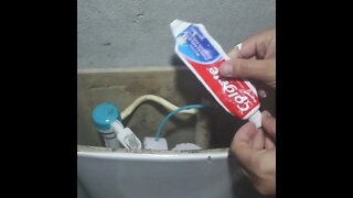 Usei Pasta de Dentes no Vaso sanitário e olha só o resultado