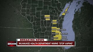 Milwaukee Health Department warns 'stop vaping'