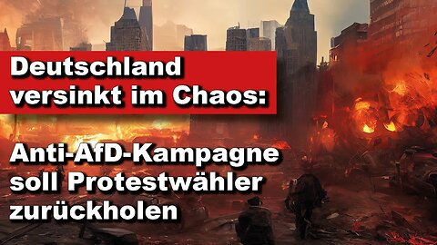 Deutschland versinkt im Chaos: Anti-AfD-Kampagne soll Protestwähler zurückholen (Wochenstart)