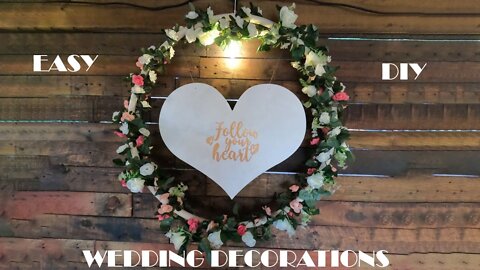 FLOWERY HEART DECORATIONS | DIY GARDEN WEDDING | THE GREAT LIFE