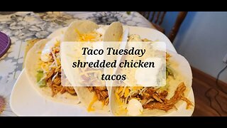 Taco Tuesday shredded chicken tacos #tacos #tacotuesday