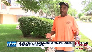 Viral Video Shows Resident Harassing Local Concrete Company - Breaks Headlights, Steps in Concrete