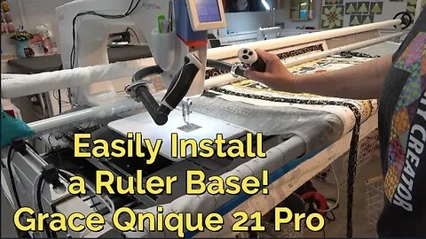 Grace Quilting Short Clips - How to Install the Ruler Base on the Qnique 21 Pro