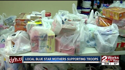 Local Blue Star Mothers supporting troops
