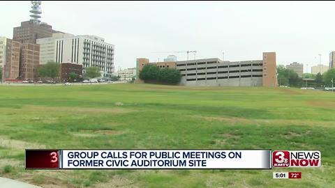 Group calls for public meetings on former civic auditorium site