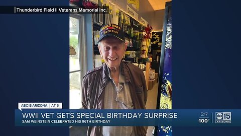 WWII veteran gets special birthday surprise