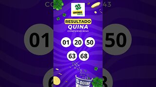 🍀 Resultado QUINA 6143 | Sentindo Sorte #shorts