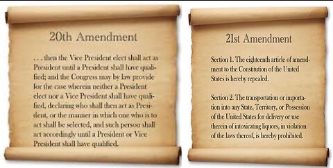 Constitution Wednesday: 20th and 21st Amendments