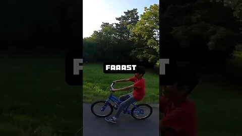 His FIRST TIME going down this HILL! #bike #funny #downhill