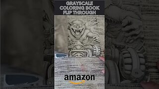 Monsters Behind the Wheel-Grayscale Coloring Book