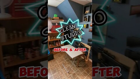 Studio cleanup Before & After {Hoarder season 14 be like.} // Airgun & pellet collection