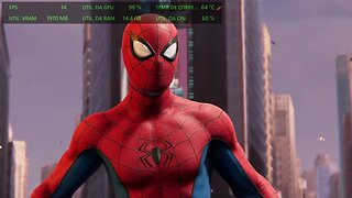 Jogando SPIDER MAN REMASTERED no notebook LENOVO IDEAPAD 3 AMD RYZEN 5500U RADEON VEGA 7 20GB RAM