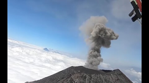 Gliding Over An Active Volcano