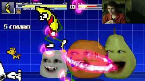 Fruit Characters (Annoying Orange And Dancing Banana) VS Snoopy The Dog In An Epic Battle In MUGEN