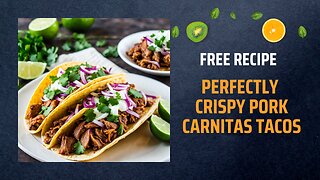 Free Perfectly Crispy Pork Carnitas Tacos Recipe 🌮🐖