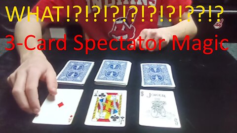 3-Card Spectator Magic - Performance of One of My BEST Tricks