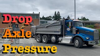 Drop Axle Pressure Adjustment on a Kenworth Dump Truck. Trucking and Construction.