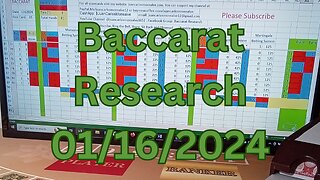 Baccarat Play 01162024: 3 Strategies, 2 Bankroll Management Each. Baccarat Research.