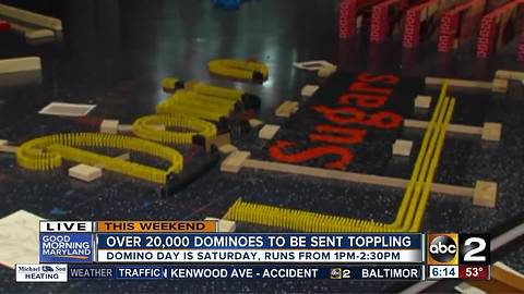 Over 35,000 dominoes to be knocked over at Maryland Science Center